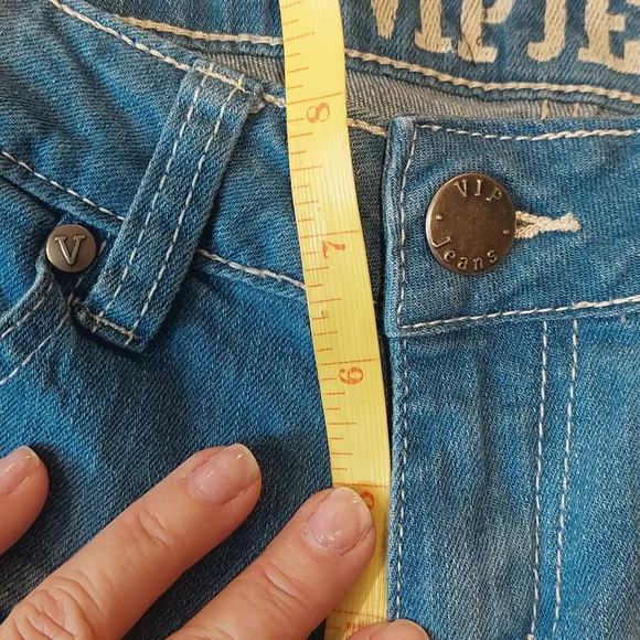 VIP Jeans Juniors Size 5/6 Jeans Skinny Distressed Destroyed - Picture 8 of 10